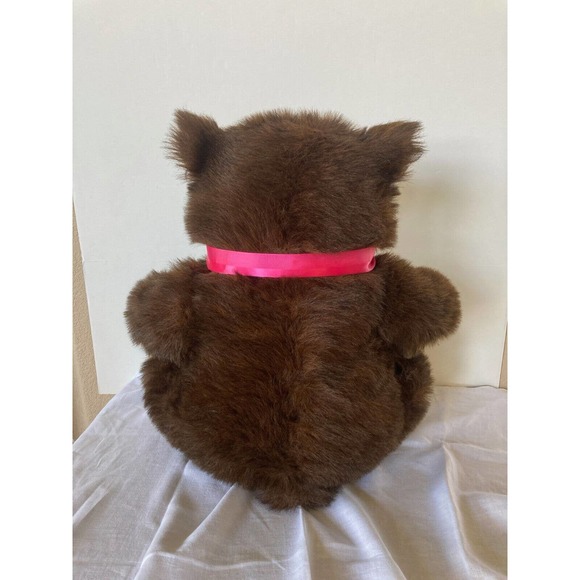 VINTAGE CHRISHA PLAYFUL PLUSH BROWN BEAR TEDDY HUGE LARGE STUFFED ANIMAL 1988 - Picture 10 of 12